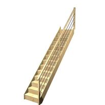 Escalier Faubourg droit rampe Régate tubes acier | LAPEYRE SERVICES