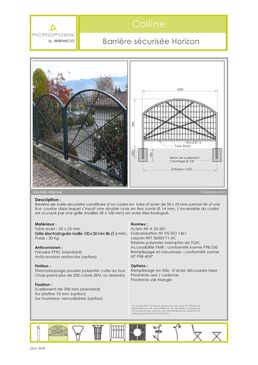Barrière sécurisée | Barrière sécurisée Horizon en acier avec grille de protection