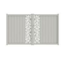Portail battant aluminium décor orge blanc VICTORIN | LAPEYRE SERVICES