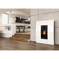MORETTI DESIGN - Poêle à granulés – HYBRID | COMPACT GLASS 