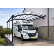 Carport aluminium sur-mesure pour camping-car | Ovalux – Abri voiture extérieur en structure aluminium et toiture polycarbonate