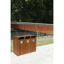 Corbeille tri sélectif 2 ou 3 bacs | Cinéo