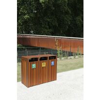 Corbeille tri sélectif 2 ou 3 bacs | Cinéo