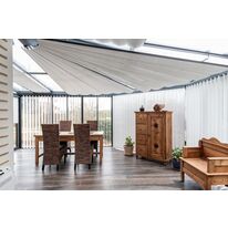 Store anti-chaleur velum en éventail pour vérandas victoriennes | HABANIKO