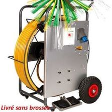 Rotobrosse électrique 750 W en chariot pour nettoyage conduit de ventilation | PROGALVA ENERGIES