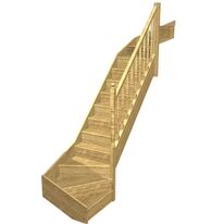 Escalier Faubourg Double quart tournant haut et bas rampe Antique | LAPEYRE SERVICES