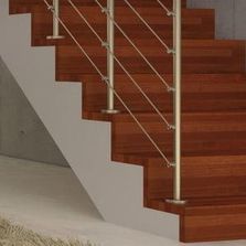 Rampe moderne avec lisses horizontales en Inox | Tube 33