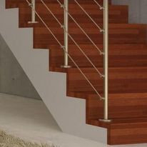 Rampe moderne avec lisses horizontales en Inox | Tube 33