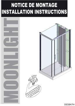 Cabine de douche intégrale avec parois en verre sécurité | MOONLIGHT 