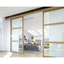 Système coulissant pour portes accordéon avec demi-panneau | SPORTUB_SERIE 600