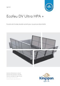 Exutoire de fumées double vantail pour couverture étanchéité | Ecofeu DV Ultra HPA + 