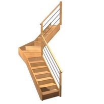 Escalier Faubourg quart tournant intermédiaire rampe Régate tubes inox | LAPEYRE SERVICES