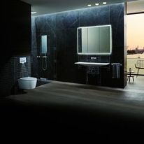 Paroi modulable et ligne d'équipement pour agencement sanitaire | Geberit One