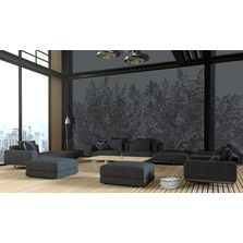 Papier peint panoramique Buisson gris foncé 