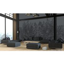 Papier peint panoramique Buisson gris foncé 