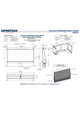 Stalle d'urinoir inox individuelle ou collective | URPX-600