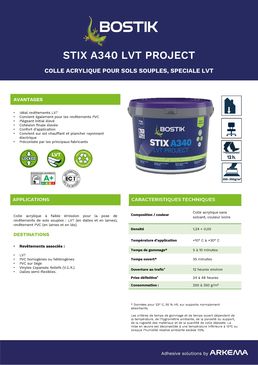 Colle acrylique pour sols souples spécial LVT | Stix A340 LVT Project