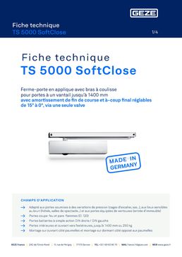 Ferme-porte avec amortissement de fermeture | TS 5000 SoftClose