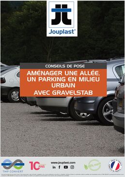 Plaque stabilisatrice pour graviers avec géotextile GRAVELSTAB®