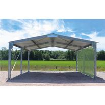 Abri bi-pente en kit 6x10x3,35m bardage 1 long pan bas