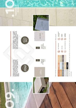 Margelle de piscine effet pierre très structurée |  Mussie