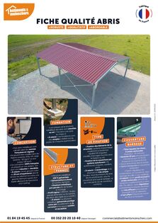 Catalogue Notre fiche qualité Abris