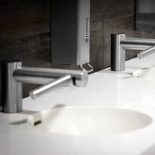 Robinet sèche-mains | Dyson Airblade Wash+Dry court - surélevé - mural 