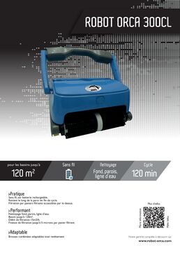 Robot aspirateur autonome pour piscine | ORCA 300CL - Réf 107105 