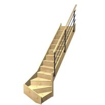 Escalier Faubourg quart tournant bas rampe Evan| LAPEYRE SERVICES