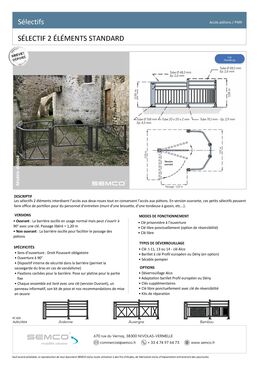 Sélectif d’accès | Sélectif 2 éléments standard en acier