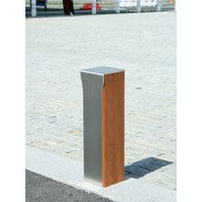 Bornes carrées fixes ou amovibles en bois et inox | Novéo