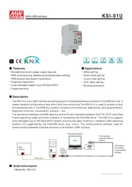 Alimentation en acier galvanisé à accès bidirectionnel et interface USB | MEAN WELL KSI-01U 