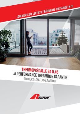 Plancher préfabriqué à rupteurs thermiques intégrés en ITI | ThermoPrédalle BA 0,45