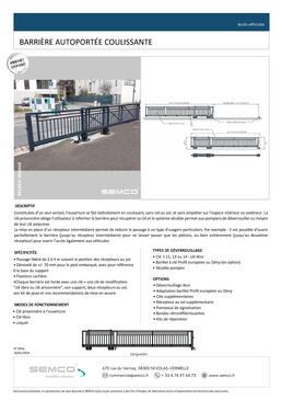 Barrière coulissante | Barrière autoportée coulissante en acier
