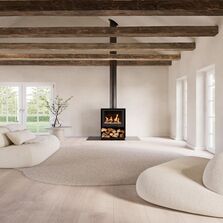 Poêle à simple face avec bûcher bois | Venus 530 In The MBox