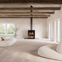 Poêle à simple face avec bûcher bois | Venus 530 In The MBox