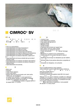 Mortier d’imperméabilisation | CIMROC SV