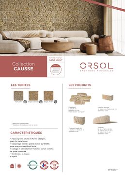 Parement mural en pierre de causse sur treillis | CAUSSE