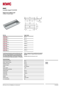Lavabo rigole PLANOX | PL12T