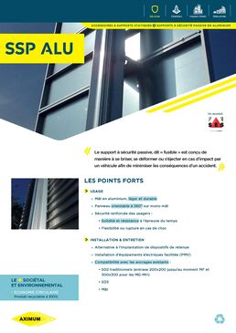 Support à sécurité passive en aluminium | SSP Alu