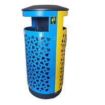 Poubelle urbaine avec design Vigipirate  | WELLINGTON TRI 2 FLUX 