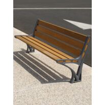 Banc urbain | Banc Rayon de Soleil en fonte GS et bois