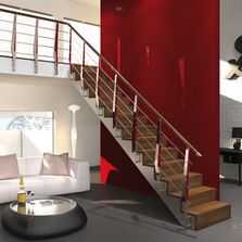 Rampe moderne en acier avec plusieurs variantes personnalisables pour intérieurs | Multiblade