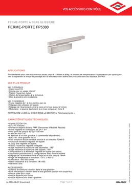 Ferme-porte en inox à bras compas ou à glissière | FP5300