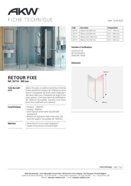 Parois de douches compatibles avec sols souples | Larenco Classique