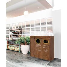 Poubelle de tri sélectif en compact HPL | PF511CP