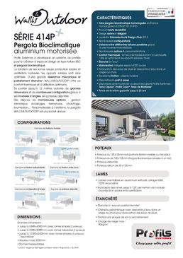 Pergola aluminium bioclimatique motorisée | WALLIS&OUTDOOR - Série 414P