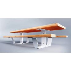 ensemble table de pique-nique XXL longueur 3 m - métal-bois | PIKNIK