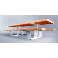 Ensemble table de pique-nique XXL longueur 3 m - métal-bois | TABPIKNIK