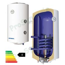 Chauffe eau sanitaire Vertical Mural 200L classe ERP C - mixte électrique 230V 3000W + 1 échangeur Droite